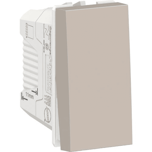ORION MODULO INTERRUPTOR 1 PULSADOR BASCULANTE 250VAC 10A 1 MODULO BEIGE