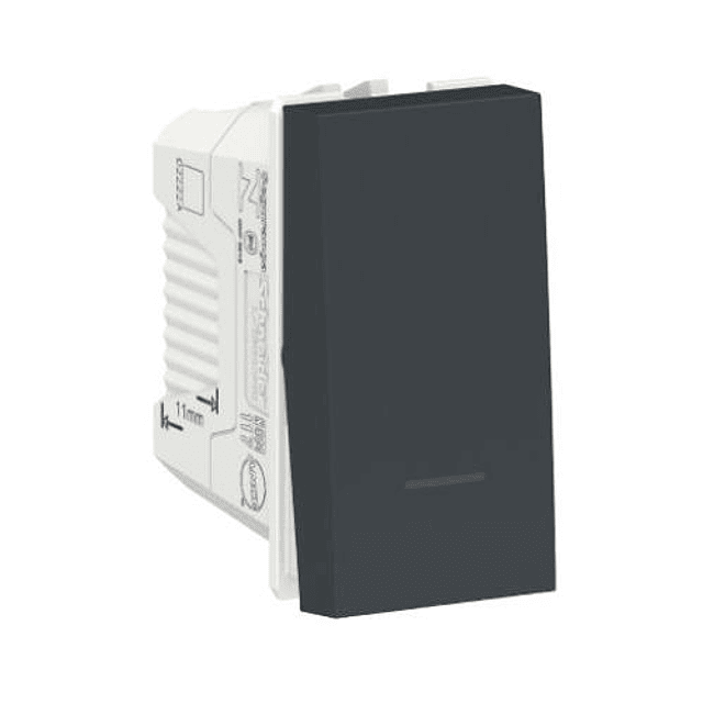 ORION MODULO INTERRUPTOR 9/12 - 1 SIMPLE 1 1 POLO 250VAC 16A 1 MODULO GRAFITO