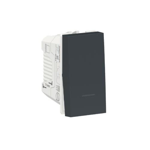 ORION MODULO INTERRUPTOR 9/24 - 1 SIMPLE 1 POLO 250VAC 16A 1 MODULO GRAFITO