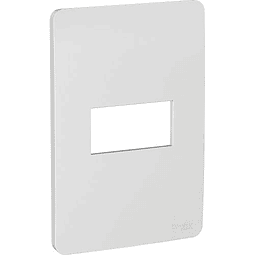 ORION PLACA INTERRUPTOR/ENCHUFE 1 MÓDULO HORIZONTAL SILVER RAL 9006
