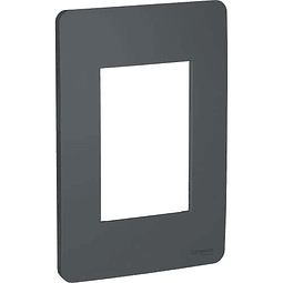 ORION PLACA INTERRUPTOR/ENCHUFE 3 MÓDULOS STELLAR BLACK (RAL 7021)