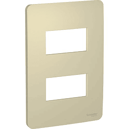 ORION PLACA INTERRUPTOR/ENCHUFE 2 MÓDULOS HORIZ SEP ORO
