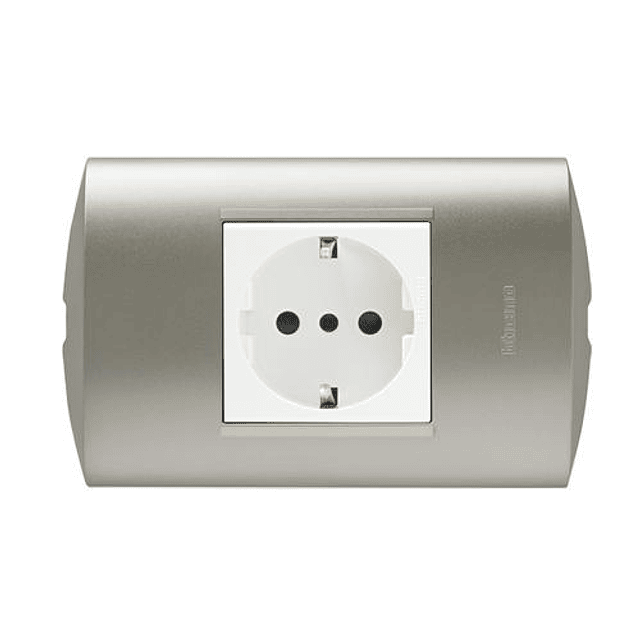 MODUS STYLE 2P+T 16A SCHUKO 1 MODULO BLANCO/PERLA 2 POLOS + TIERRA 10/16A 250V