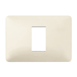 PLACA 1 MODULO ALUMINIO MATE MATIX COOR GRIS PERLA