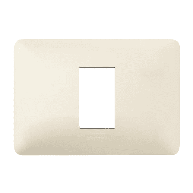 PLACA 1 MODULO ALUMINIO MATE MATIX COOR GRIS PERLA