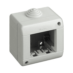 CAJA SOBREPUESTA PVC GRIS 76X76X55MM 2 MODULOS