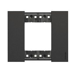 ACCESORIO PLACA 2 MÓDULOS NEGRO LIVING NOW