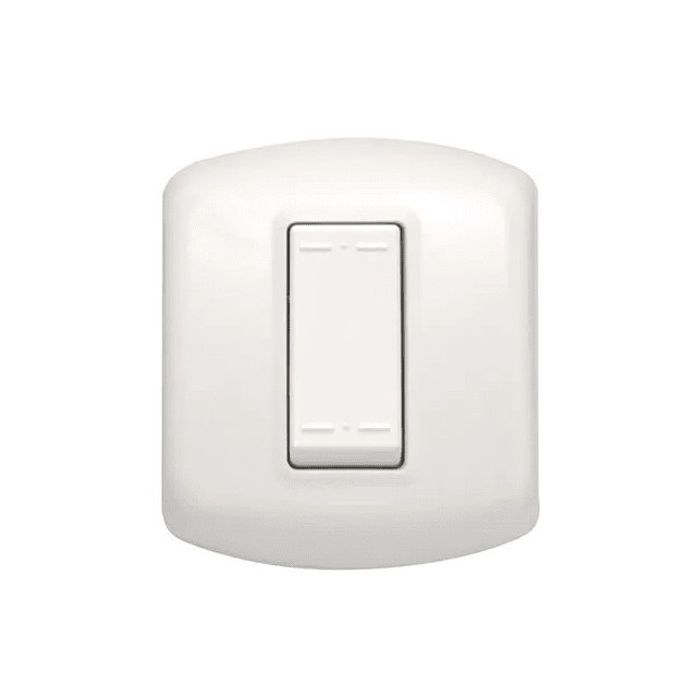 MODULO INTERRUPTOR 9/24 - 1 SIMPLE 3 VIAS 1 POLO 250VAC 10A 1 MODULO BLANCO ARMADO MODUS PLUS