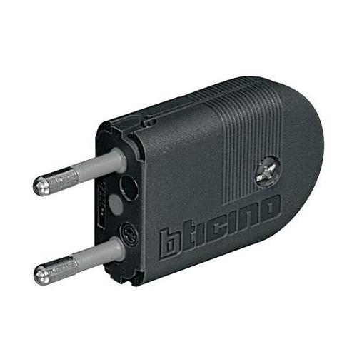 BTICINO ENCHUFE MACHO 2P 10A GRIS