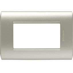 PLACA INTERRUPTOR/ENCHUFE 3 MÓDULOS PERLA CON SOPORTE MODUS STYLE