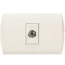 TOMA COAXIAL ARMADA TV TIPO F BLANCA