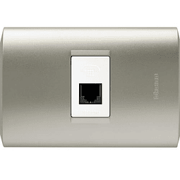 CONECTOR RJ11 TELEFONICO COLOR BLANCO/PERLA