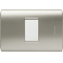 INTERRUPTOR DOMICILIARIO ARMADO EMBUTIDO 1 PULSADOR NA PERLA 250V 10A MODUS STYLE