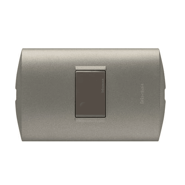 INTERRUPTOR DOMICILIARIO ARMADO EMBUTIDO 1 PULSADOR NA MINK TERRA 250V 10A MODUS STYLE