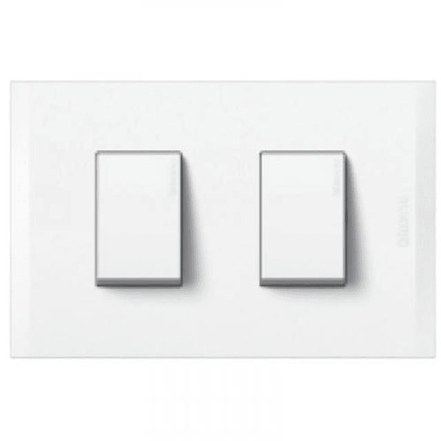 MODULO INTERRUPTOR DOBLE 9/15 250VAC 10A 1 MODULO BLANCO NOBILE