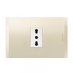 MODULO TOMACORRIENTE 1 MODULO 2 POLOS + TIERRA 10/16A NOBILE