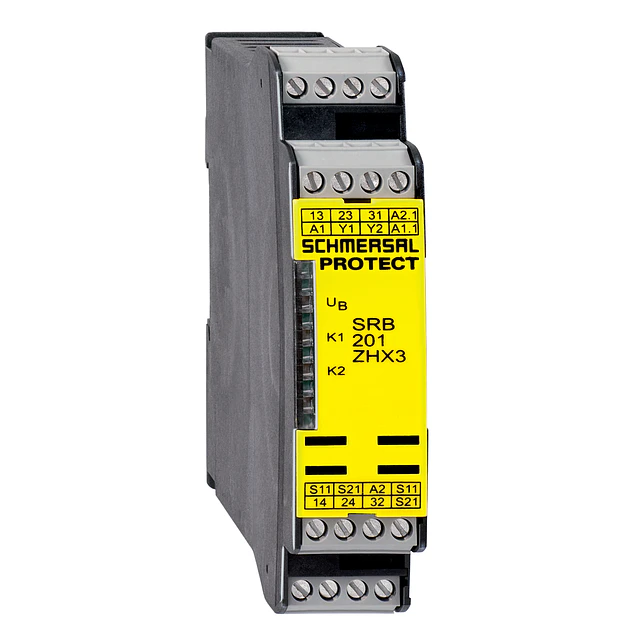 Relé de seguridad de 24 V CC SRB201ZHX3 ACE SCHMERSAL