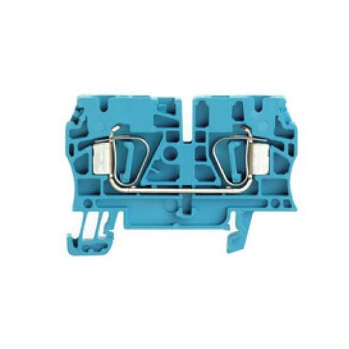 4mm BORNE CONEXIÓN TIPO MUELLE ZDU DE PASO AZUL 4MM2 32A