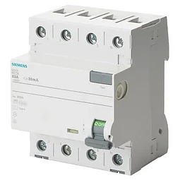 4X25A 30MA INTERRUPTOR DIFERENCIAL 4 POLOS, TIPO A, ENTRADA: 25 A, 30 MA, UN AC: 400 V