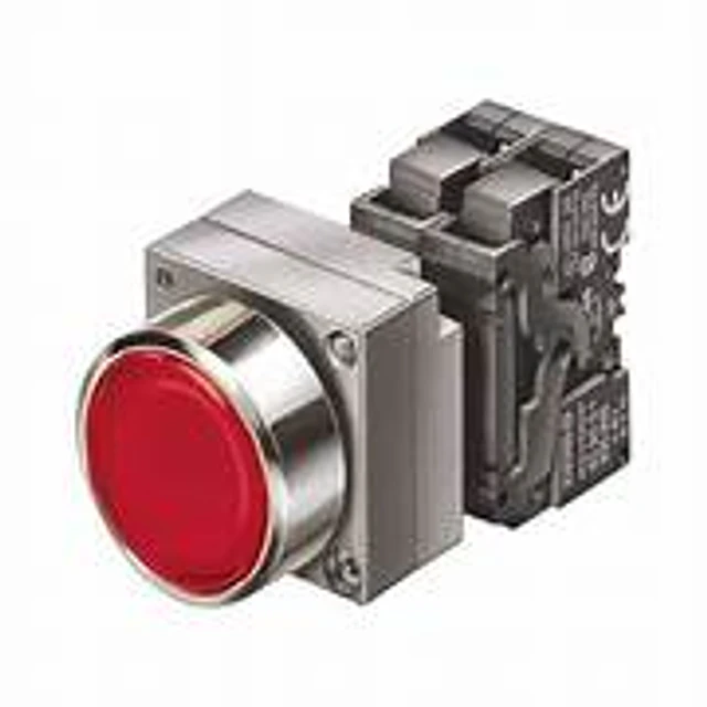 PULSADOR ROJO 1NC METALICO