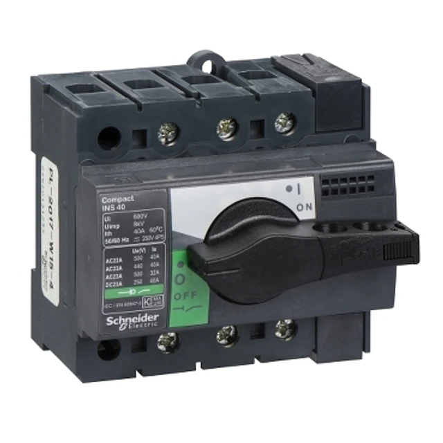 3X40A Seccionador Compact INS40 3P 40A estandar maneta negra