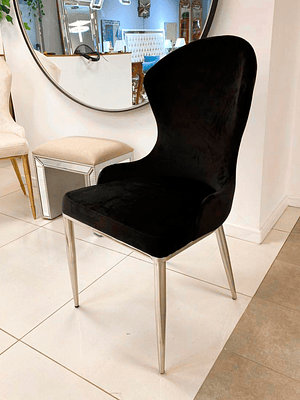 Silla Martina Silver negra