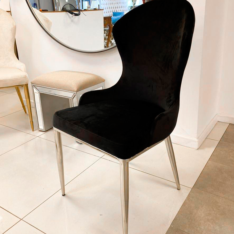 Silla Martina Silver negra 1