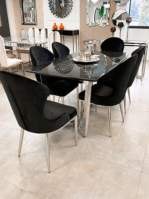 Silla Martina Silver negra