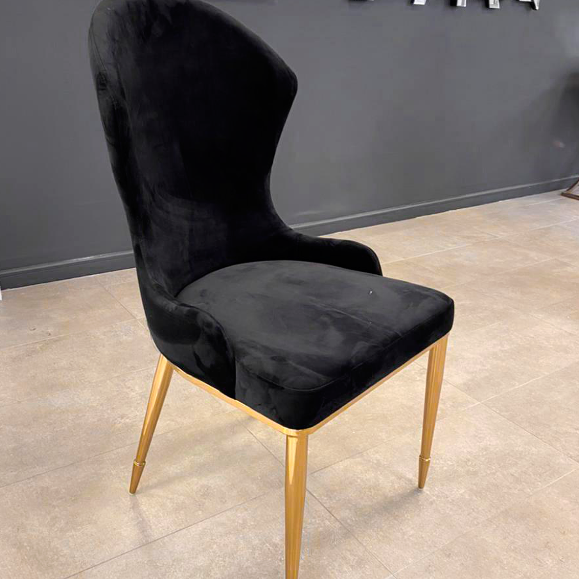Silla Martina Gold negra 1