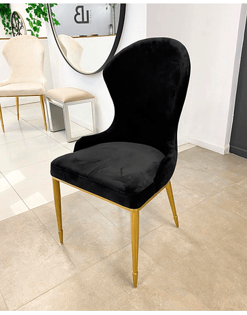 Silla Martina Gold negra