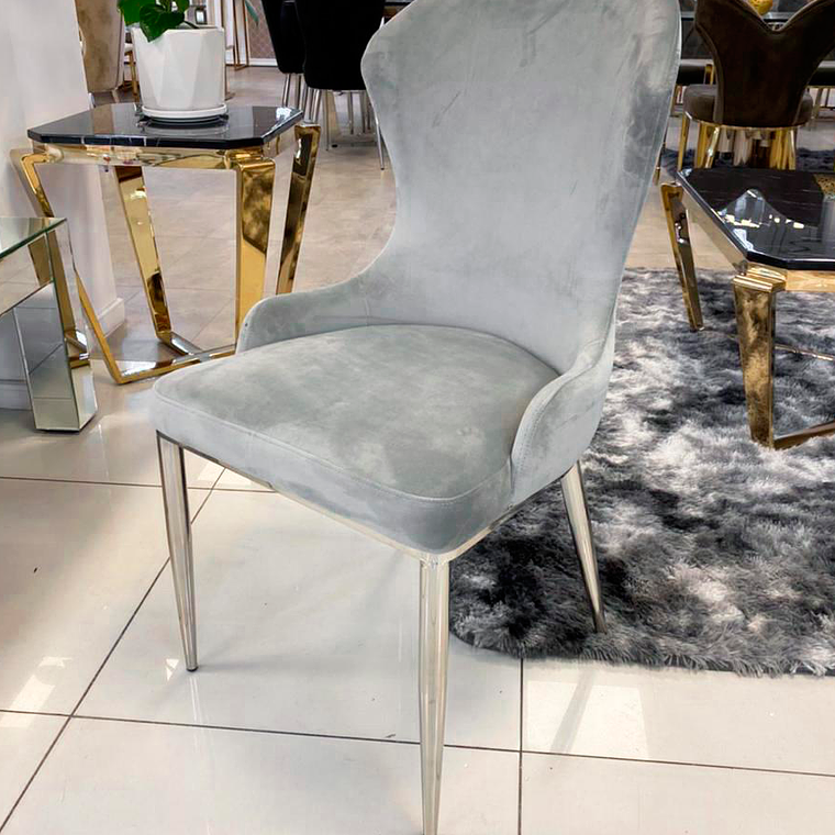 Silla Martina Velvet gris 1