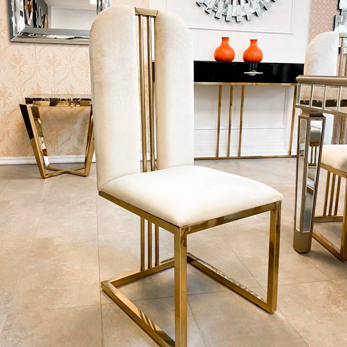 Silla Isabella Velvet Beige 1