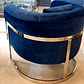 Sillon Brigitte Velvet Azul Base Plata - Miniatura 2