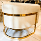 Sillon Brigitte Velvet Beige Base Dorada - Miniatura 2