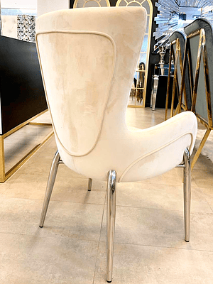 Sitial Angeline velvet Capitoné Beige