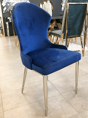 Silla Martina Velvet Azul - ANTES $250.000