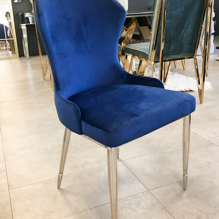 Silla Martina Velvet Azul - ANTES $250.000 1