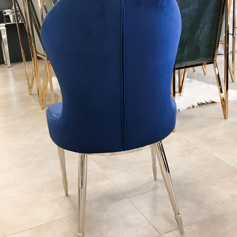 Silla Martina Velvet Azul - ANTES $250.000 3
