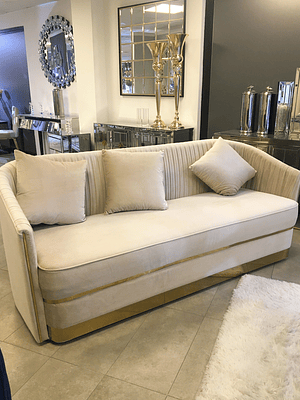 Sofá Valerie Velvet Beige 
