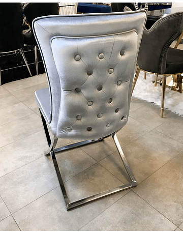 Silla Gabrielle Velvet Gris 