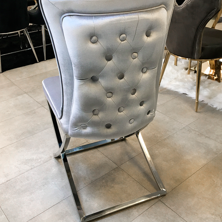 Silla Gabrielle Velvet Gris  2