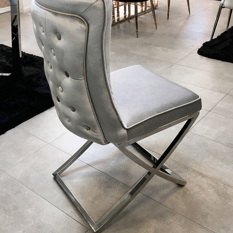 Silla Gabrielle Velvet Gris  3