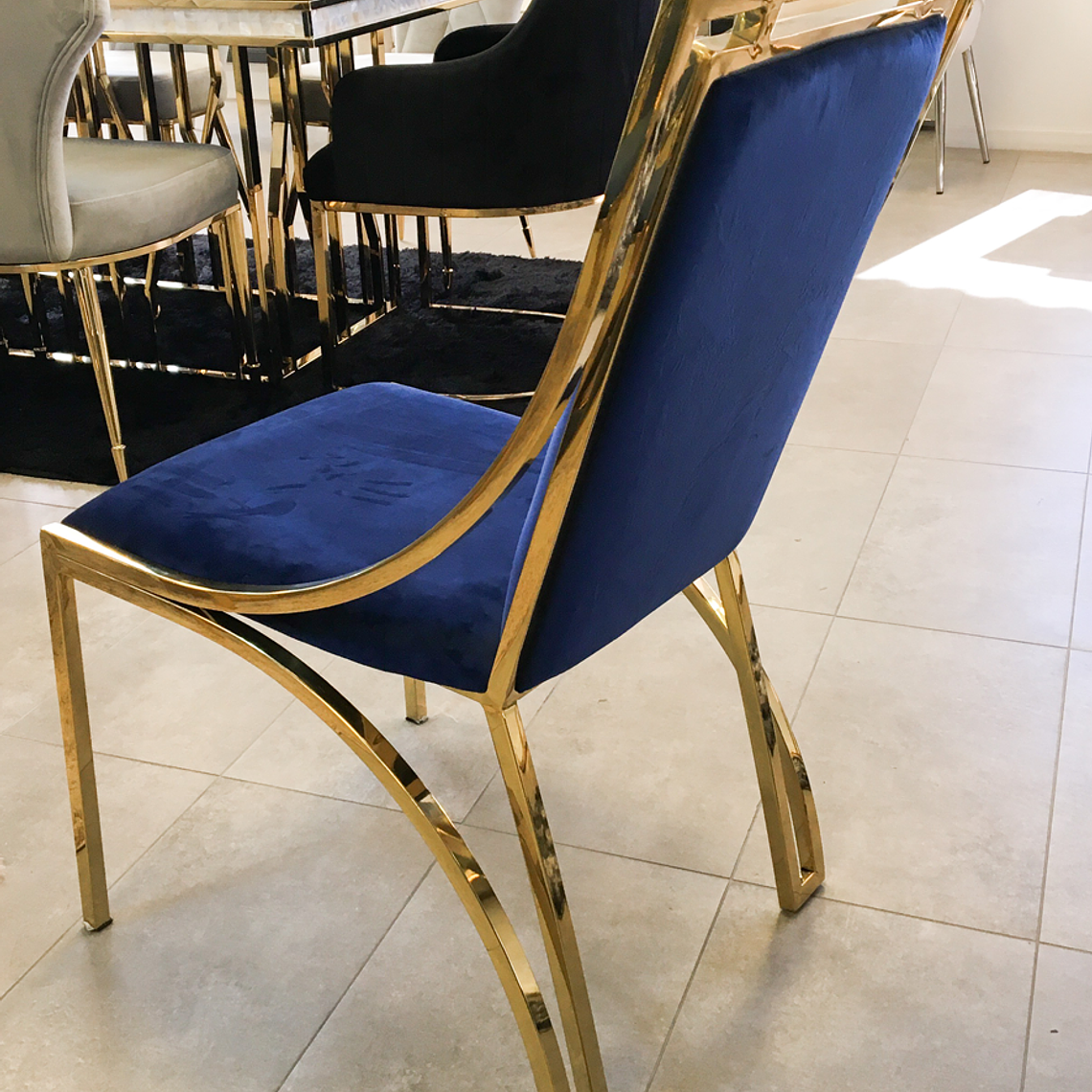 Silla Florence Velvet Azul - ANTES $260.000  3
