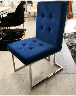 Silla Octavia Velvet Azul 