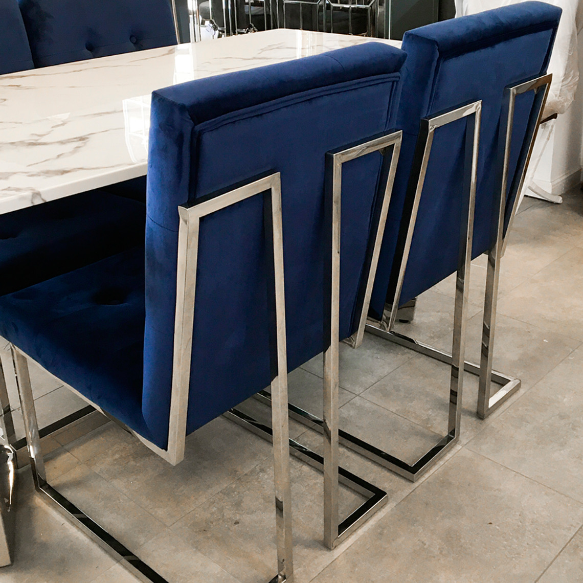 Silla Octavia Velvet Azul  3