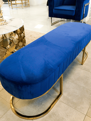Banqueta Sabinna Velvet Azul 