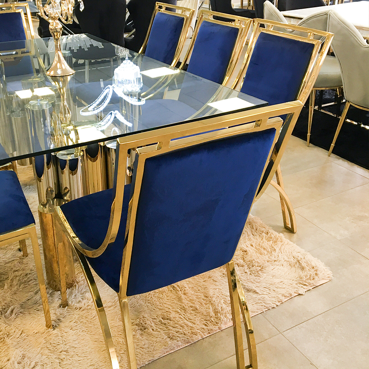 Silla Florence Velvet Azul - ANTES $260.000  2