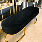 Banqueta Sabinna Velvet Negro  - Miniatura 1