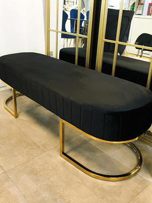 Banqueta Sabinna Velvet Negro 