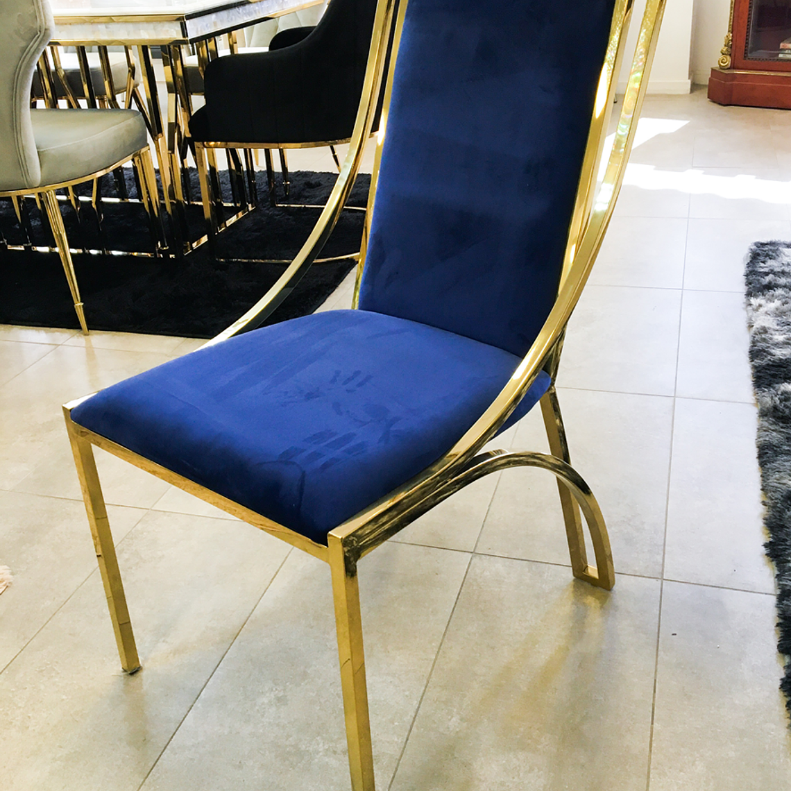 Silla Florence Velvet Azul - ANTES $260.000  1
